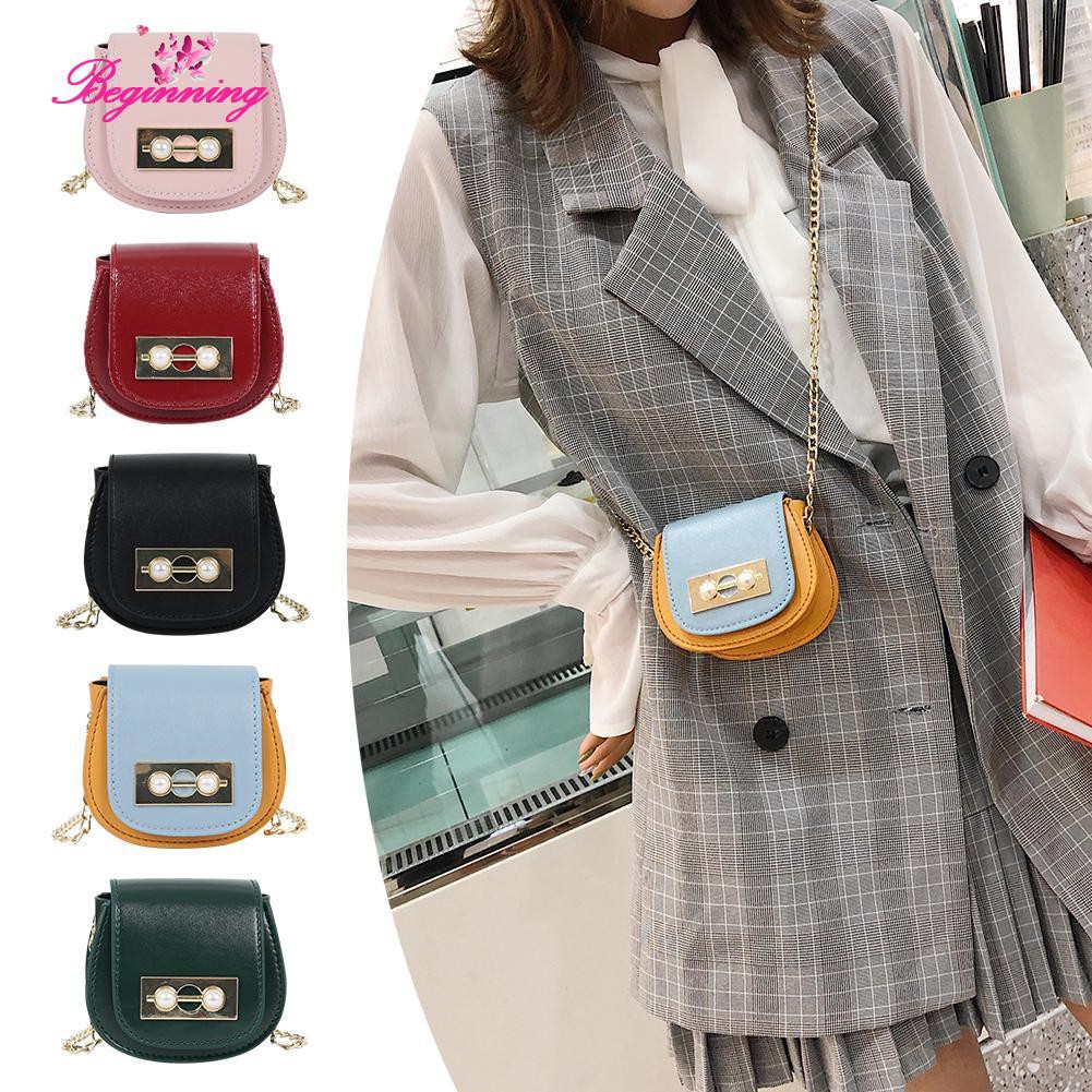 Túi da mini đeo chéo xinh xắn cho bé gái