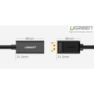 Cáp chuyển Displayport sang HDMI chính hãng Ugreen 40362 dài 20cm