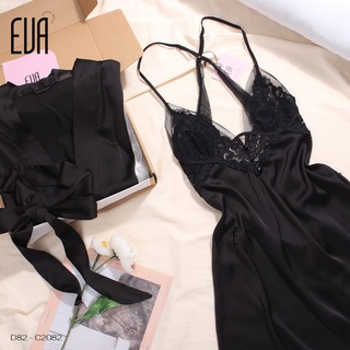 Váy ngủ 2 dây D82 chất lụa satin mềm mịn màu cam,đen