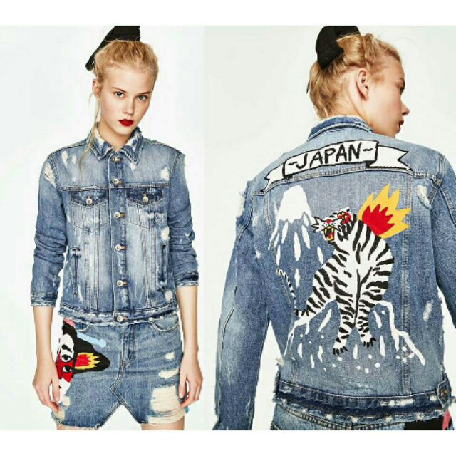 Áo khoác jean Zara Tiger dư xịn