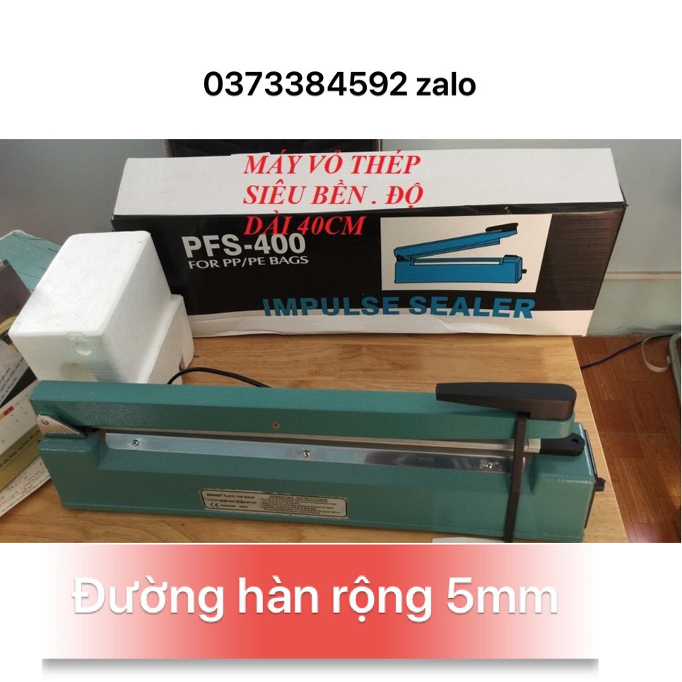 Máy hàn (ép) miệng túi nilon dập tay 40cm LOẠI SẮT, đường hàn RỘNG 5MM