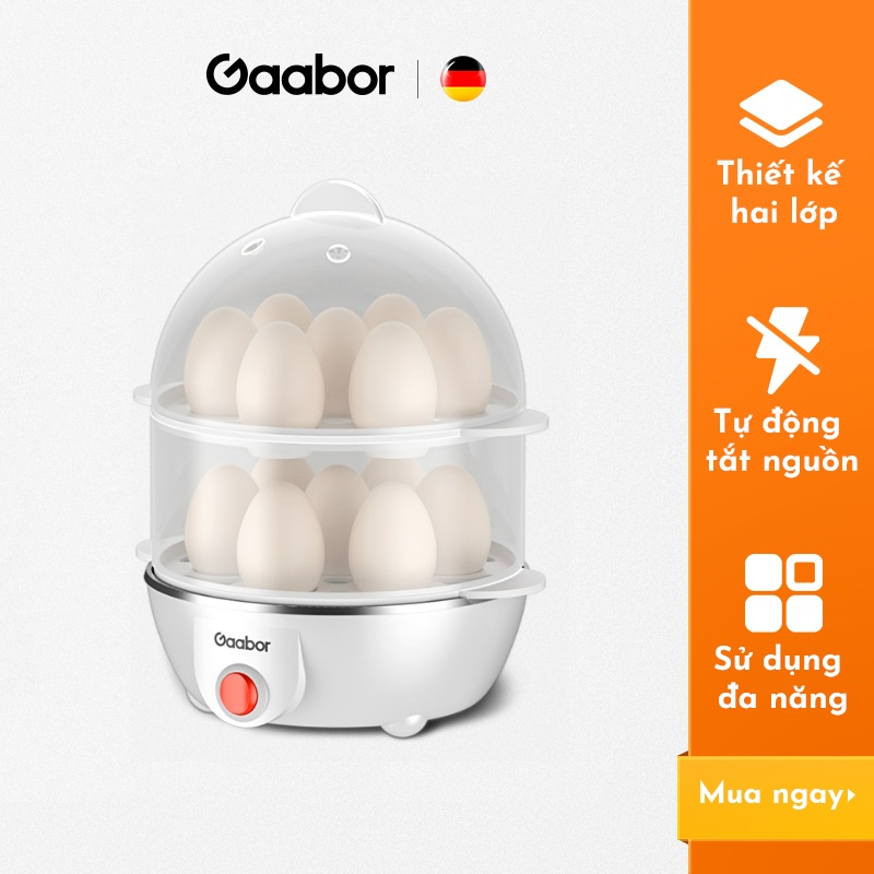 Nồi hấp trứng 2 tầng GAABOR GE-M03A - Hàng chính hãng