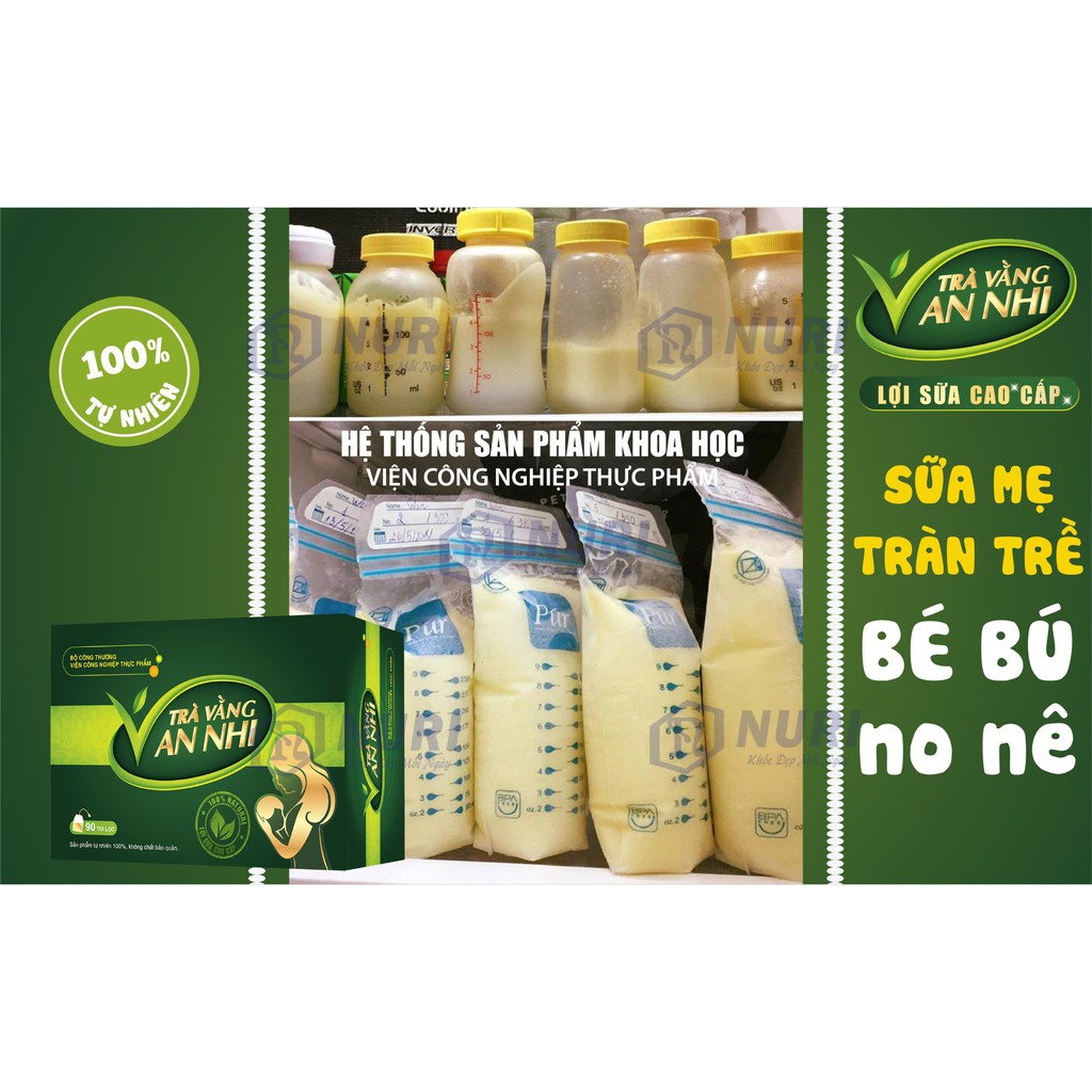 [ Freeship ] Trà Vằng An Nhi , Lợi Sữa , Thông Tắc Tuyến Sữa Hộp 90 Túi Lọc