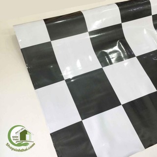 Simili trải sàn - thảm nhựa pvc trải sàn sọc caro trắng đen