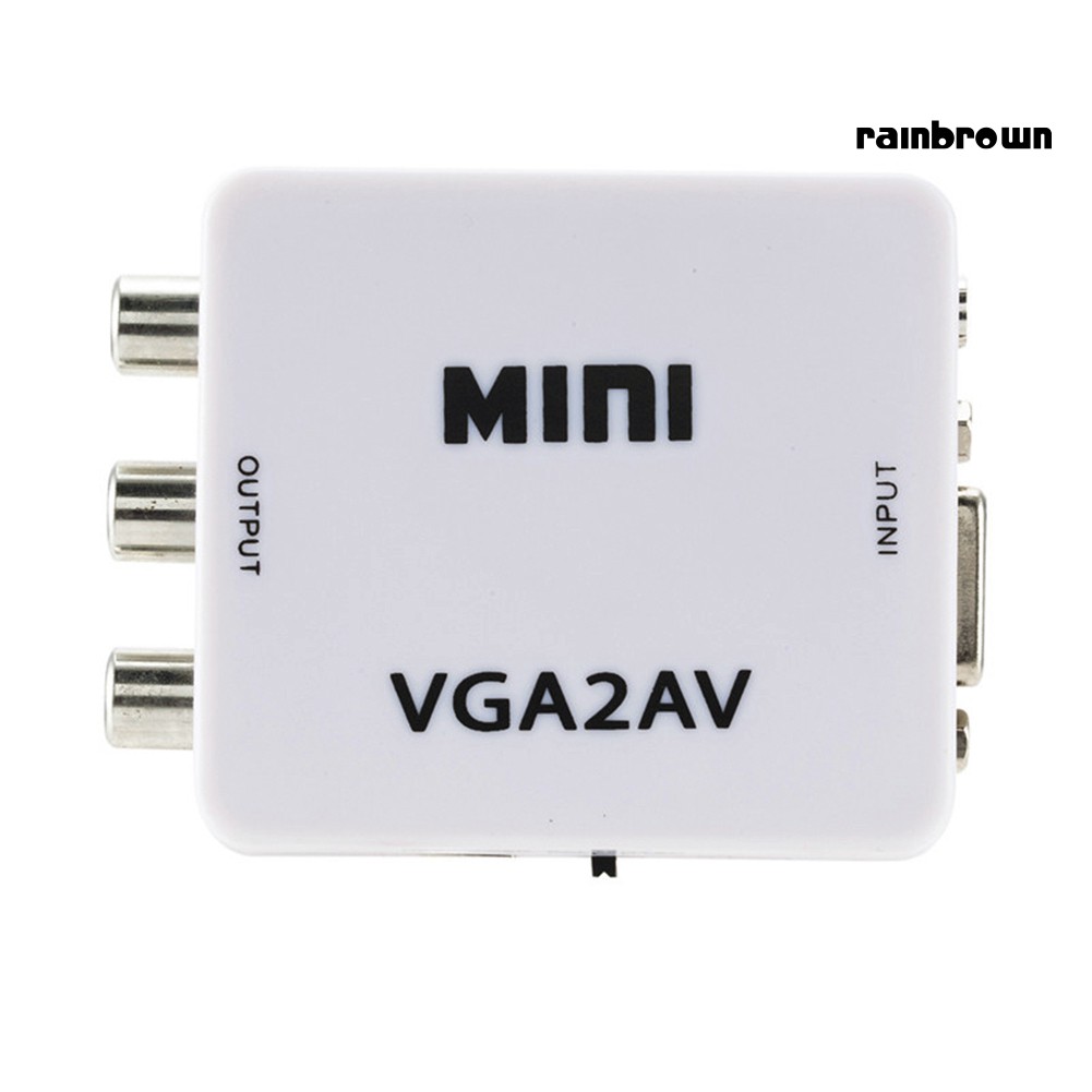 Bộ Chuyển Đổi Âm Thanh / Rxl / 1080p Mini Vga Sang Rca / Av / Cvsb + Phụ Kiện