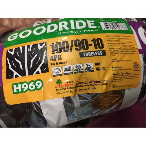 Vỏ lốp xe Goodride 100/90-10 H969