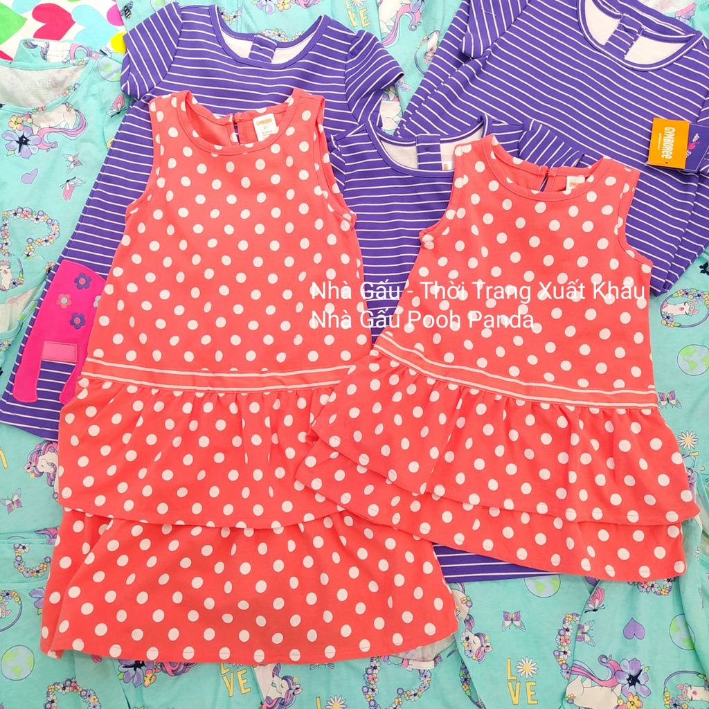 Đầm chấm bi cam sát nách GYMBOREE BG2247