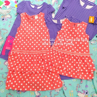 Đầm chấm bi cam sát nách gymboree bg2247