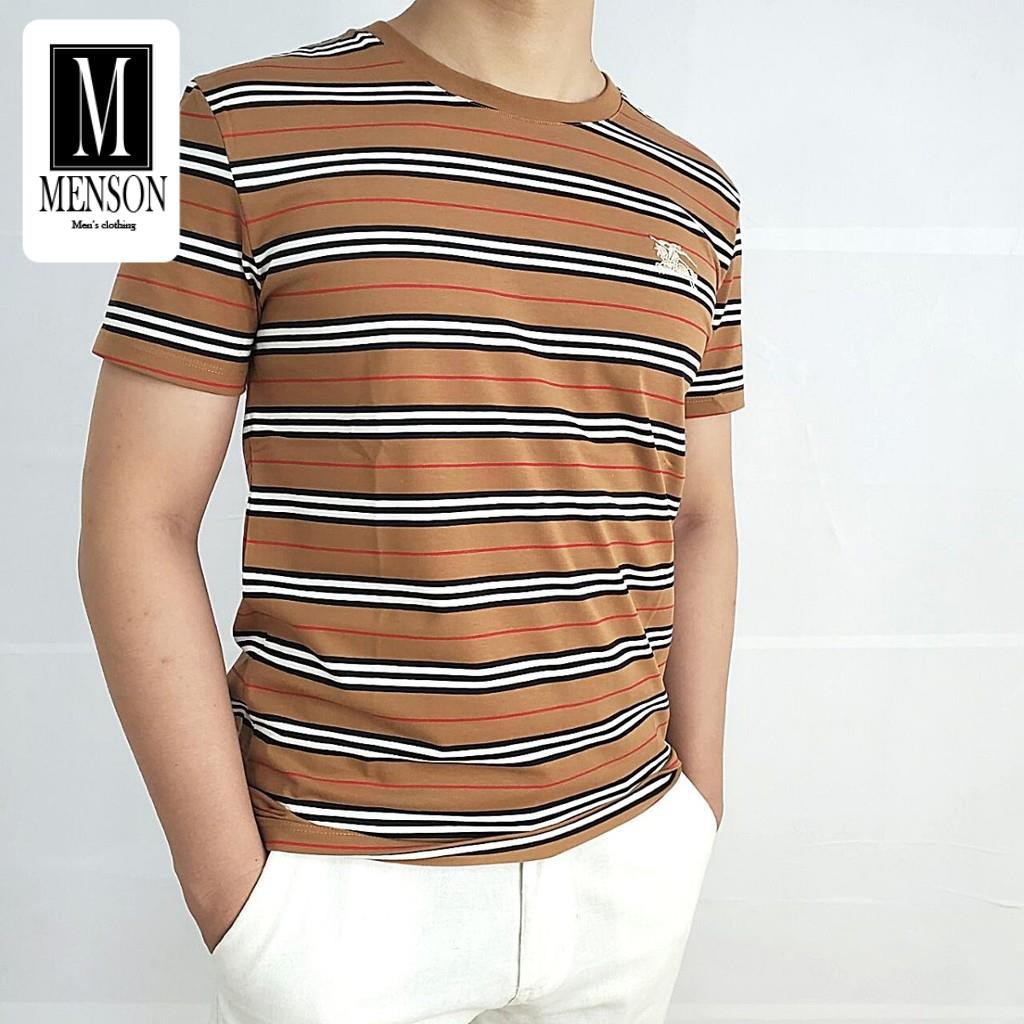[Hàng Loại 1] Áo thun nam cao cấp cổ tròn kẻ ngang BBR 100% cotton mềm mịn, Áo phông nam chất mát mùa hè MR1406 | BigBuy360 - bigbuy360.vn