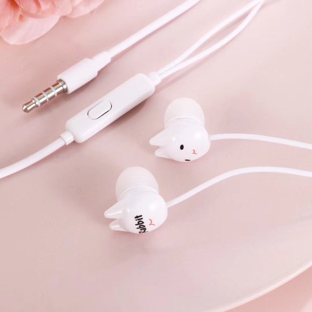 Tai nghe thỏ kute nhiều hình dễ thương / Tai nghe in - ear nhiều mẫu/ tai nghe nhét tai tiện lợi nhỏ nhắn