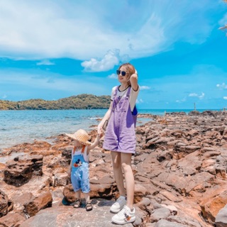 Yếm quần jean màu Tím - Quần yếm jean - Yếm bò - ẢNH TỰ CHỤP