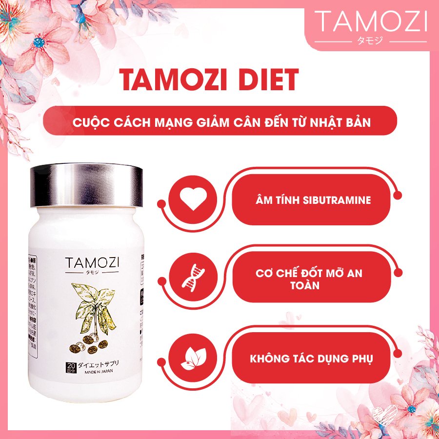 Viên uống giảm cân Nhật Bản Tamozi Diet Date 2023 Lọ 100 viên nén giảm mỡ an toàn hiệu quả