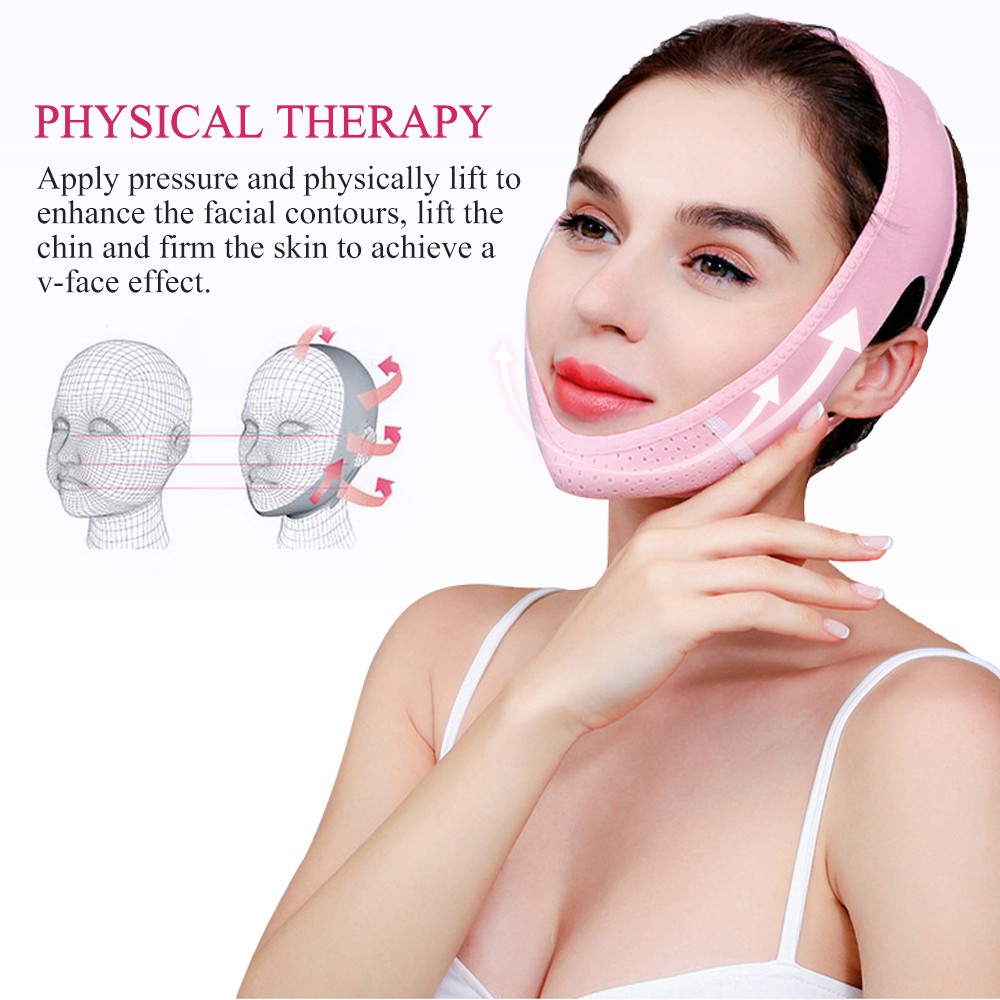Junlaikang Đai Đeo Nâng Cơ Mặt Tạo Cằm Chữ V Thon Gọn Giảm Nếp Nhăn