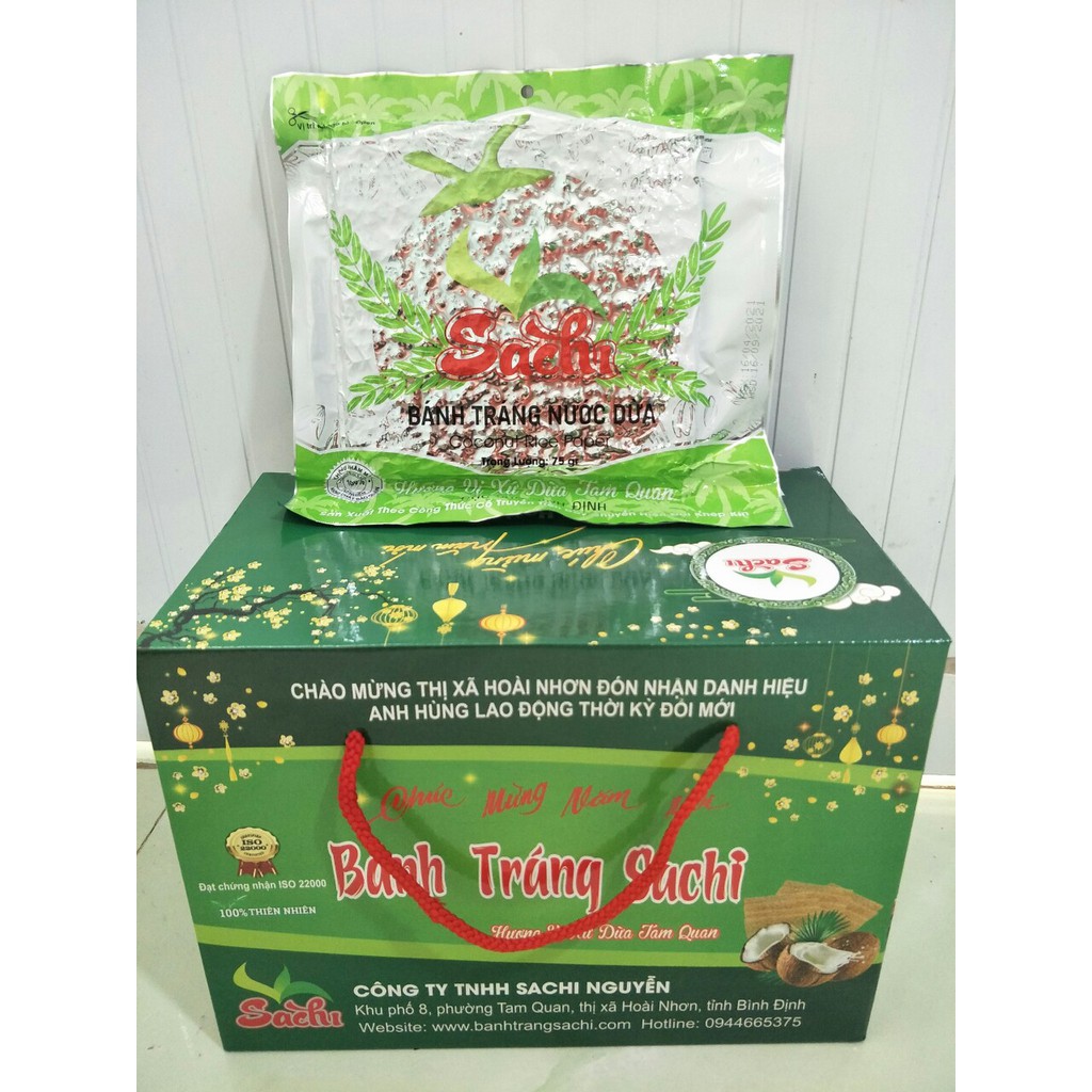 Bánh Tráng Nước Cốt Dừa Nướng Sẵn Sachi 🌟Thùng 10 Bì Loại 75Gram🌟Bánh Tráng Sachi🌟 | BigBuy360 - bigbuy360.vn