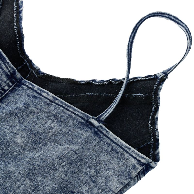 Đầm Jean Hai Dây Ôm Dáng Thời Trang Mùa Hè 2019 Dành Cho Nữ