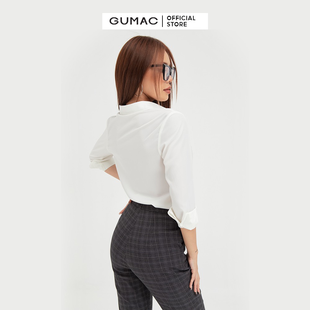 [Mã WABRGU100 giảm 15% đơn 249K tối đa 100k] Áo sơ mi nữ from cơ bản GUMAC thiết kế công sở, basic nhiều màu AB403 | BigBuy360 - bigbuy360.vn