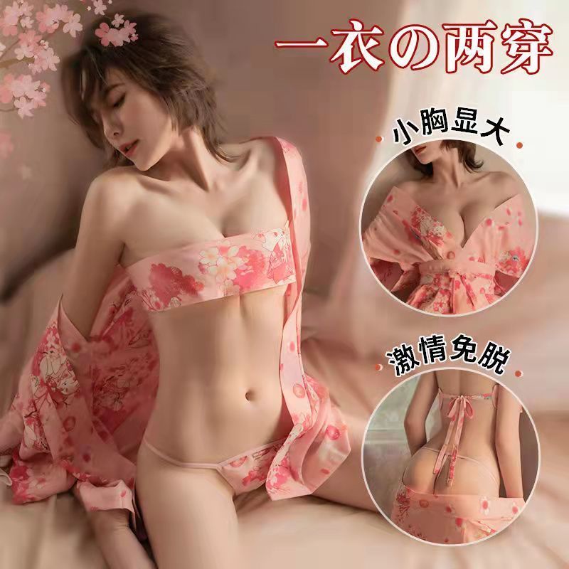 Bộ Đồ Ngủ Kimono Phong Cách Nhật Bản Siêu Nóng Bỏng Gợi Cảm