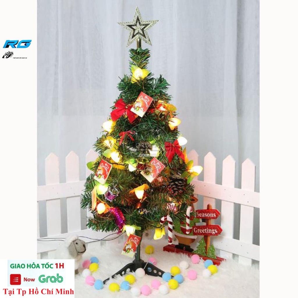 Cây Thông Noel Mini Cao 60Cm Cây Thông Trang Trí Để Bàn Trang Trí Giáng Sinh Kèm Đồ Phụ Kiện Và Đèn Led