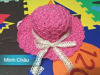 Mũ vành tiểu thư cho bé handmade