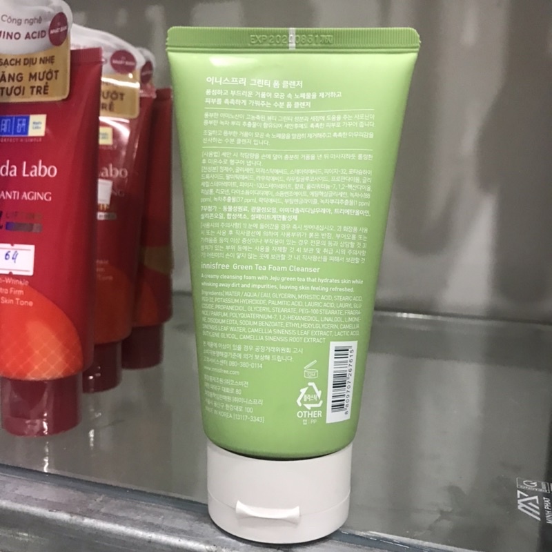 Sữa Rửa Mặt Innisfree trà xanh 150g