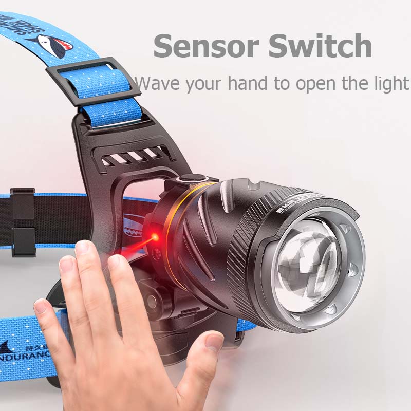 Đèn pin đội đầu Smiling Shark TD1130 sạc USB 2500lm siêu sáng có thể thu phóng chống thấm nước