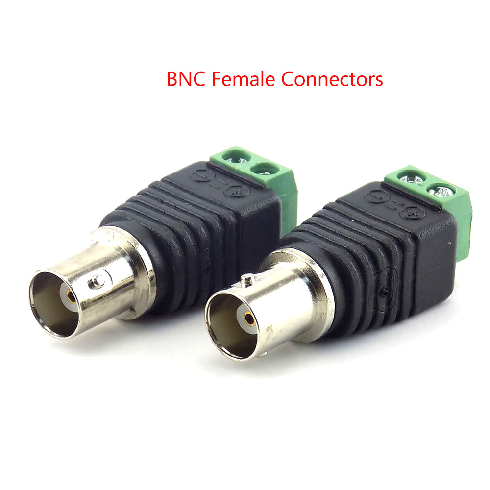 Set 2 Đầu Nối Chuyển Đổi cat5 12v dc Đực / Cái Cho Dây Đèn led / camera cctv vnk