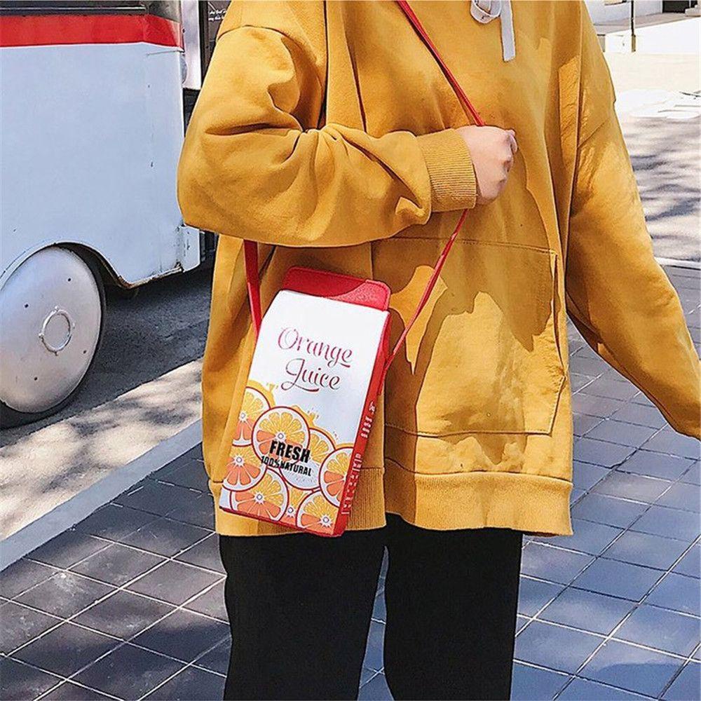 Túi Đeo Vai Đựng Nước Uống Hình Hộp Sữa Sô Cô La Dễ Thương MIHAN1