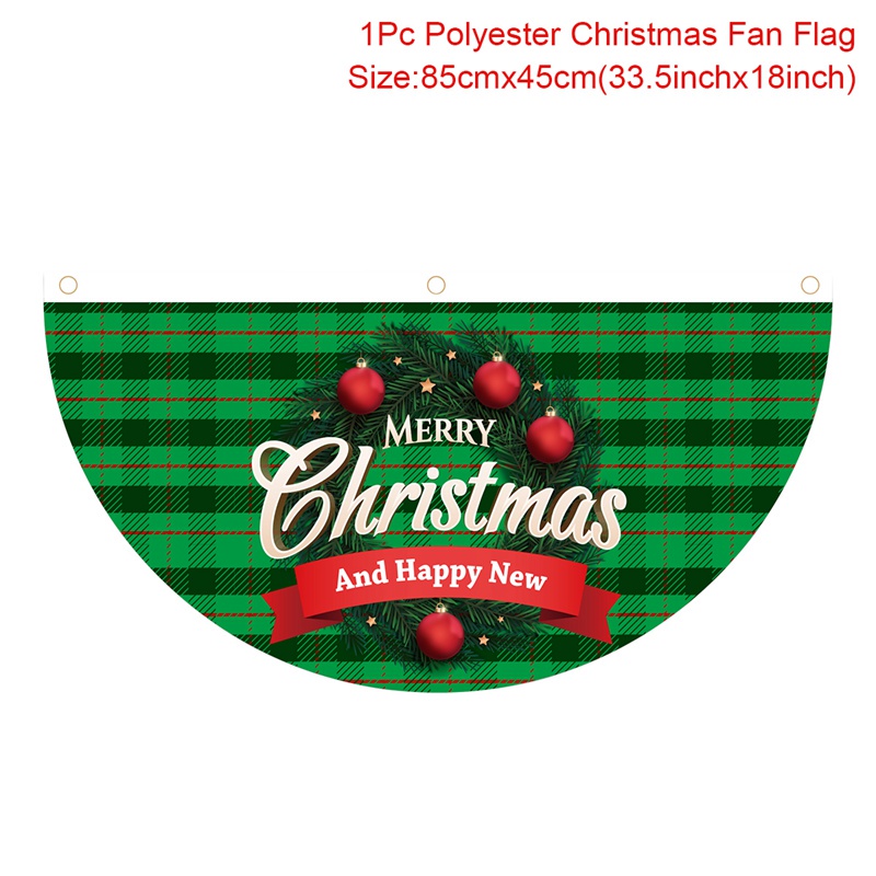 Cờ Trang Trí Giáng Sinh Năm Mới 2023 Hình Quạt