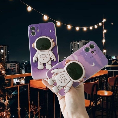 [Giá đỡ phi hành gia] Ốp Điện Thoại iphone Hình Phi Hành Gia 3D cho iPhone 6 7plus 8plus x xsmax xr 11 12 pro max 13 pro