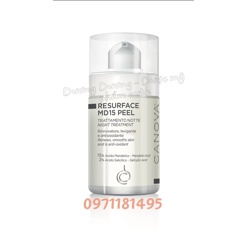 Tinh chất  làm sáng da,  tẩy tế bào chết,  ngăn ngừa  lão hóa CANOVA RESURFACE MD15 PEEL [Chính hãng]