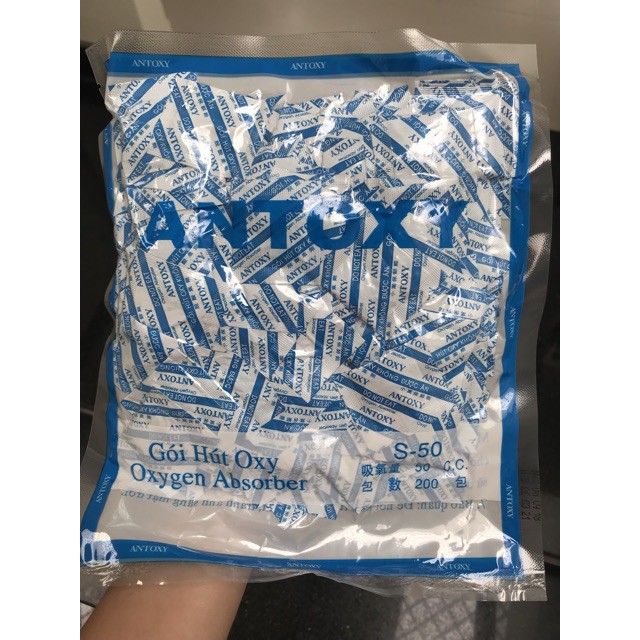 Túi hút ẩm / túi hút oxy 200 gói 50cc - silica gel