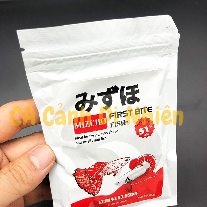 Thức Ăn MIZUHO FIRST BITE cho cá betta 7 màu - Cám cá Nhật gói 50 Gram