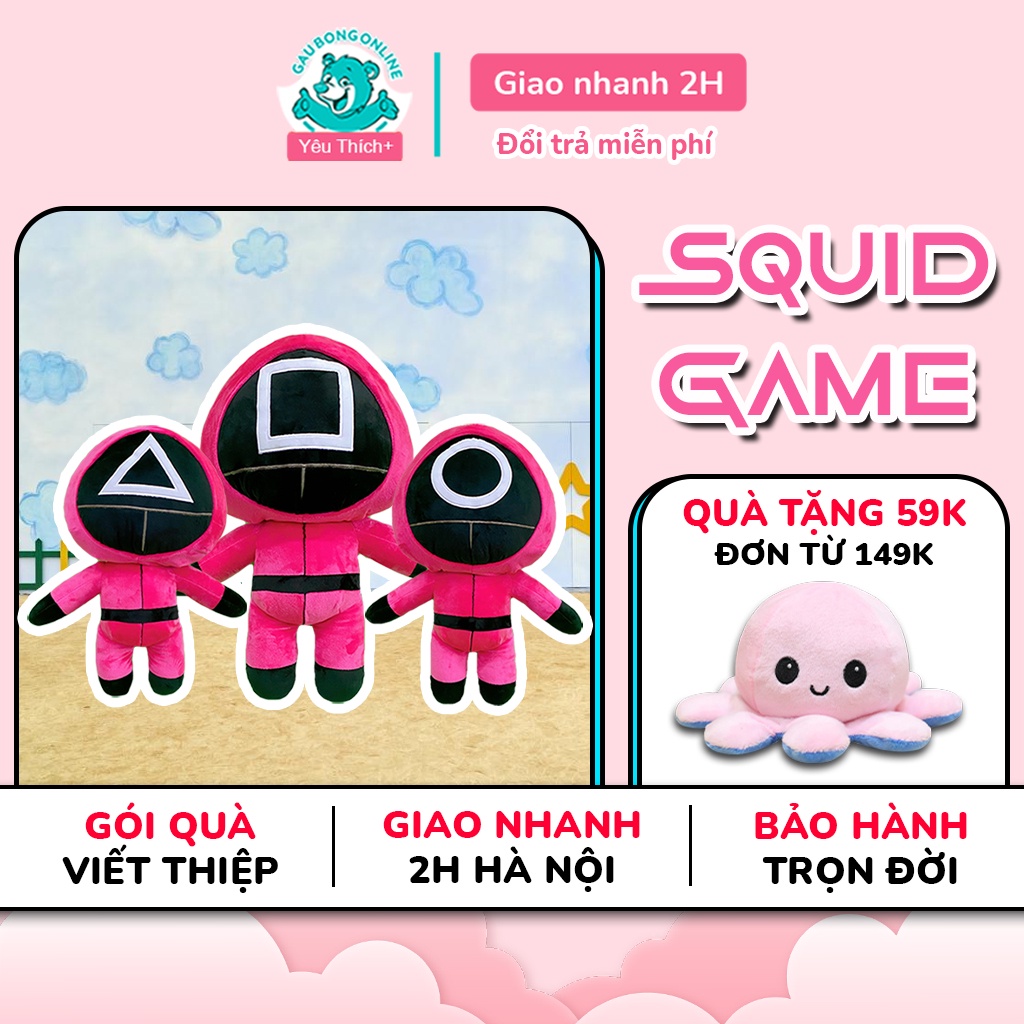 Gấu Bông Trò Chơi Con Mực Squid Game Cao Cấp Gấu Bông Online