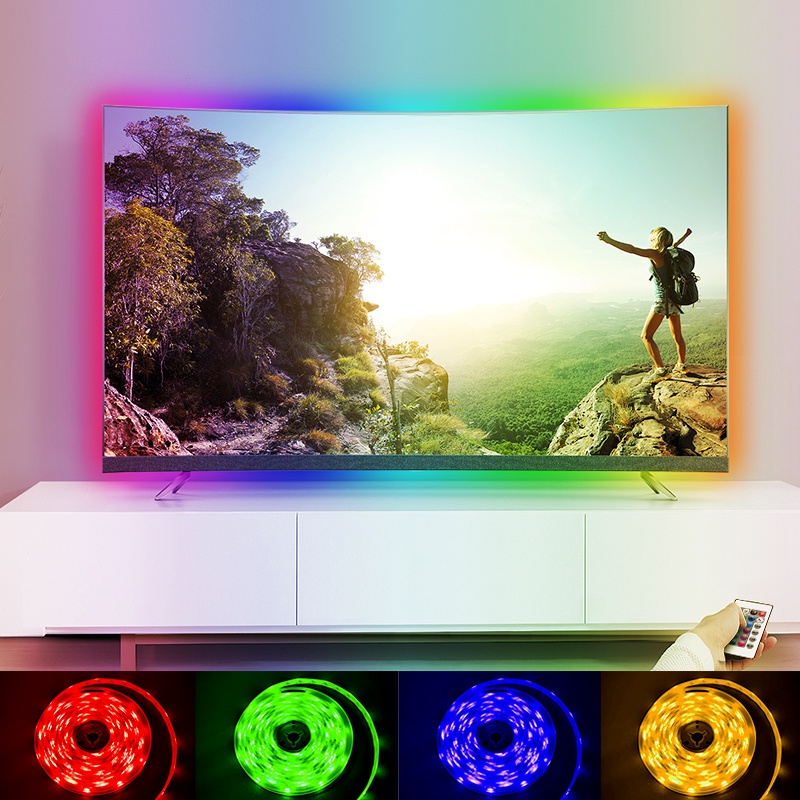 Dây Đèn LED 2M 3M 5M 10M 15M 5050 USB RGB SMD DC5V Trang Trí Phông Nền TV