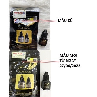 Keo Lady black/keo nối mi Lady black, khô chậm (3-4s)