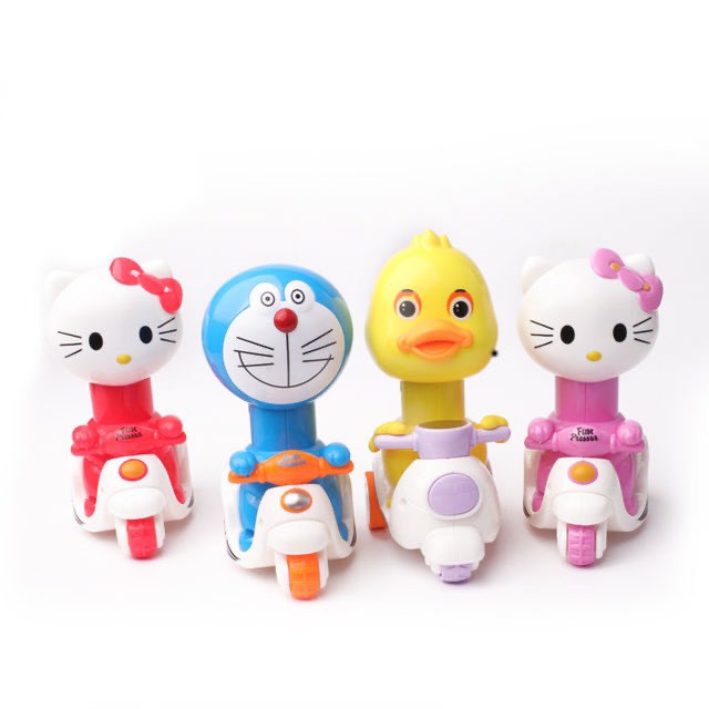 Đồ chơi mèo Kitty / Doraemon chạy xe máy cho bé