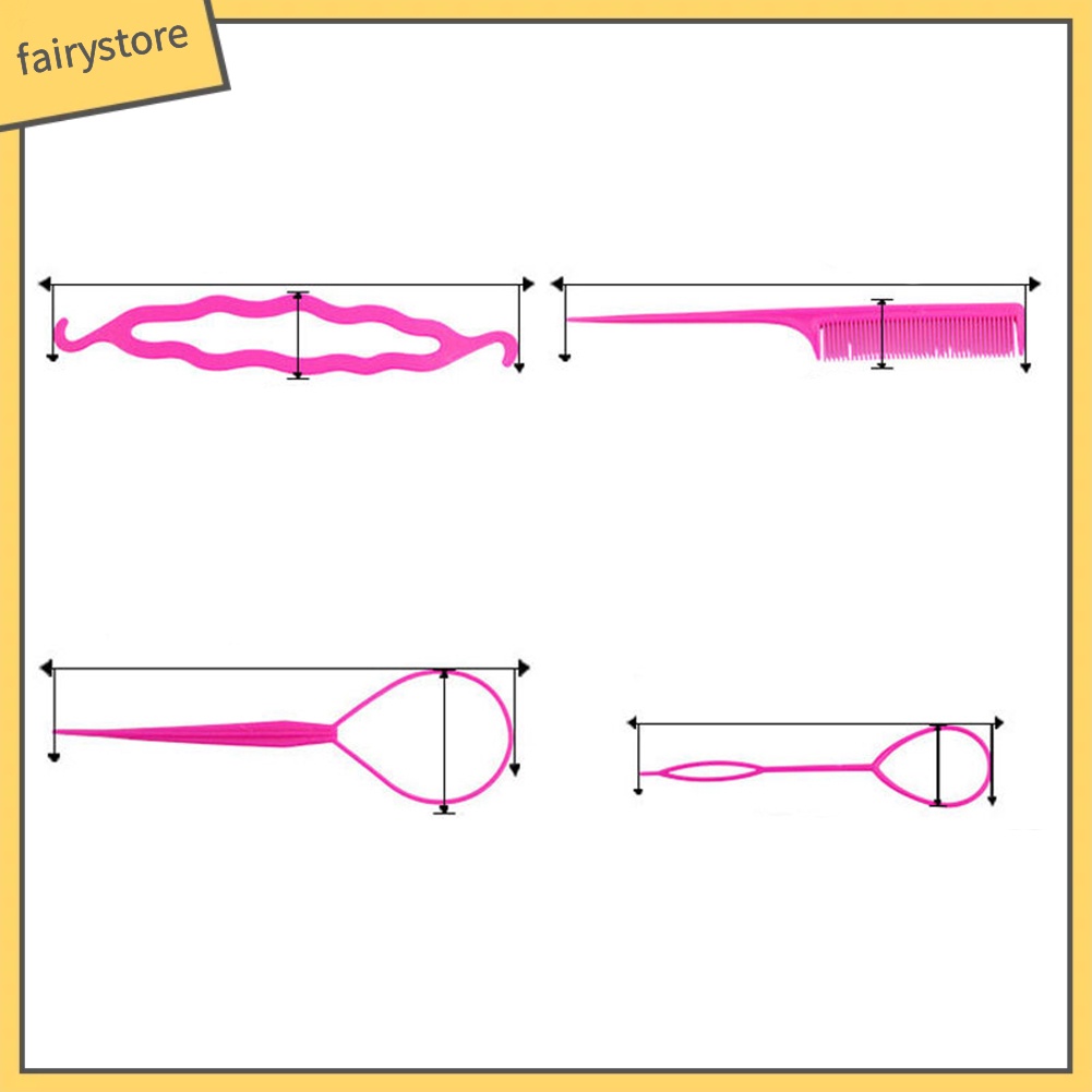 Bộ dụng cụ 4 món tạo kiểu tóc tiện lợi