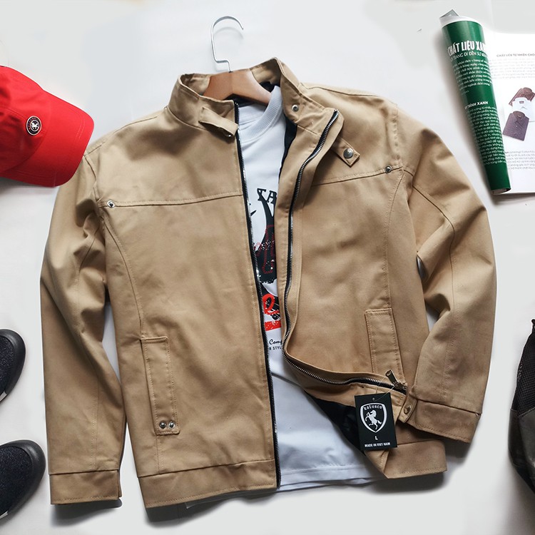 Áo Khoác Nam Kaki Cổ Trụ Phong Cách KATUSCO A2037, Vải Kaki Lót Dù Dày Dặn, Form Suông Dễ Mặc, Size Từ 58-80kg | BigBuy360 - bigbuy360.vn