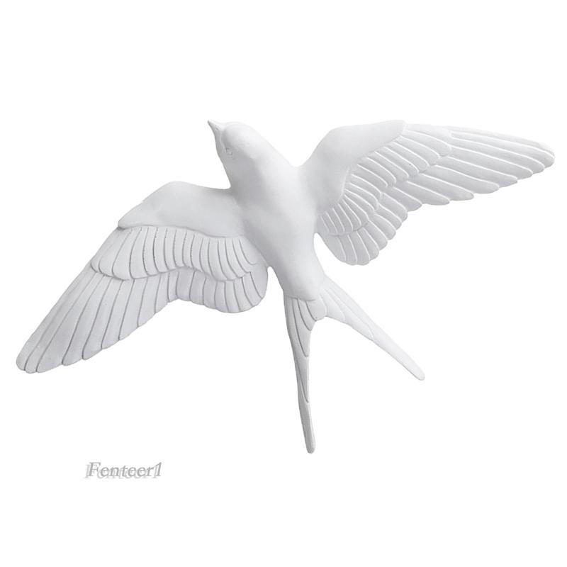 [Fenteer1] Hình Chim Én Bằng Nhựa Resin Trang Trí Tường Phòng Khách / Sân Vườn Phong Cách Bắc