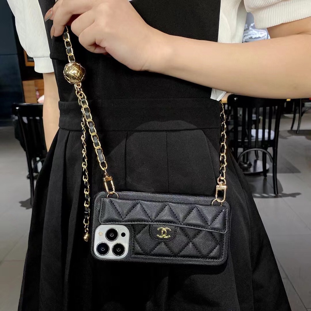 Ốp Điện Thoại Cao Cấp Có Ngăn Đựng Thẻ Và Dây Đeo Chéo Phong Cách Âu Mỹ Cho iphone1 15 15Promax xs max 11 15