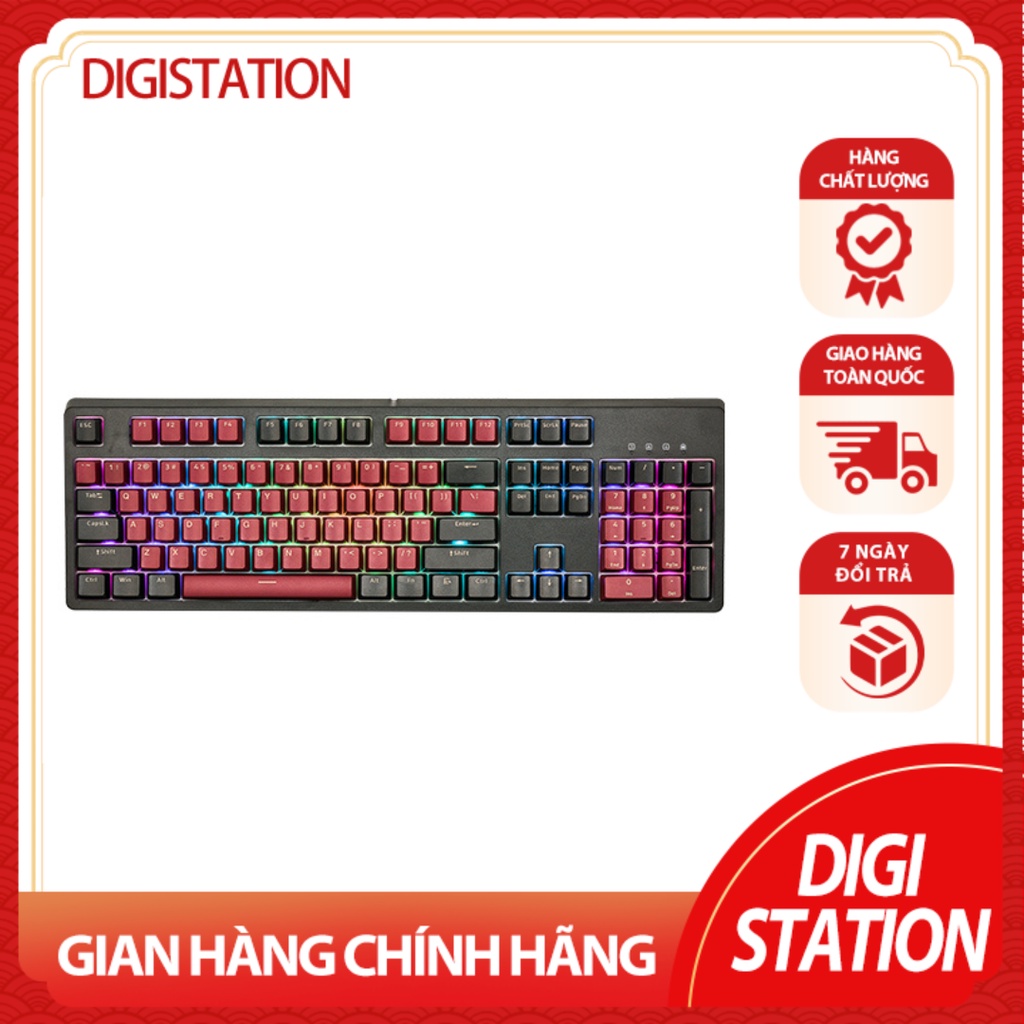 Phím EK 387L RGB Blood Warrior Giao Diện USB 2 Type C Thích Hợp Cho Game Thủ