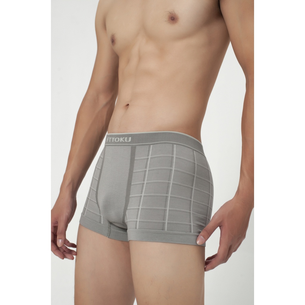 Quần lót nam boxer Kojiba họa tiết caro vải sợi tre kháng khuẩn W901