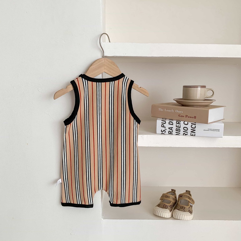 Jumpsuit SáT NáCh Kẻ SọC Cho Bé Trai Sơ Sinh