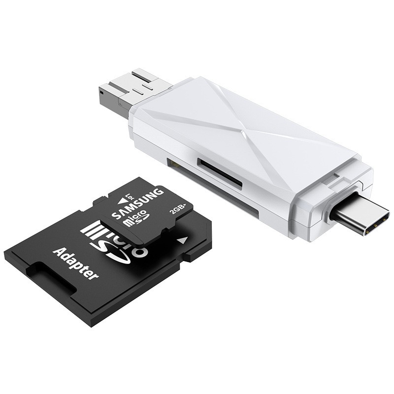 Đầu đọc thẻ nhớ SD/Mircro SD - tương thích cổng USB/micro USB/type C  - dùng cho máy tính và điện thoại Android