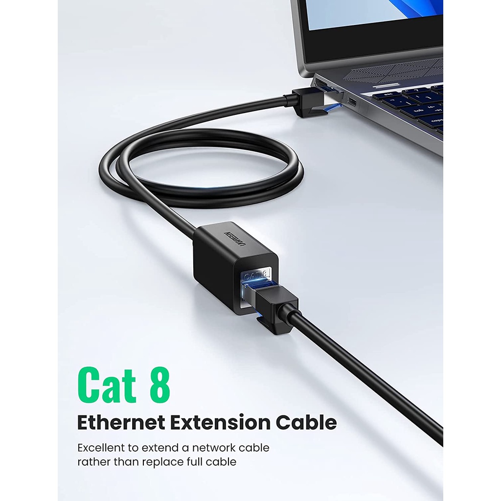 Cáp nối dài mạng Lan RJ45 Ugreen chuẩn CAT8 tốc độ 40Gbps cao cấp