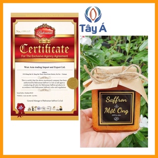 Saffron ngâm mật ong - hũ 1 gram - saffron tây á - nhập khẩu chính hãng độc quyền từ Iran