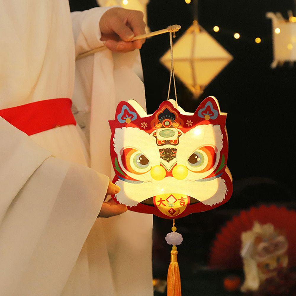 YIYU Lồng Đèn Treo Bằng Gỗ Hình Thỏ Dễ Thương Phong Cách Trung Hoa