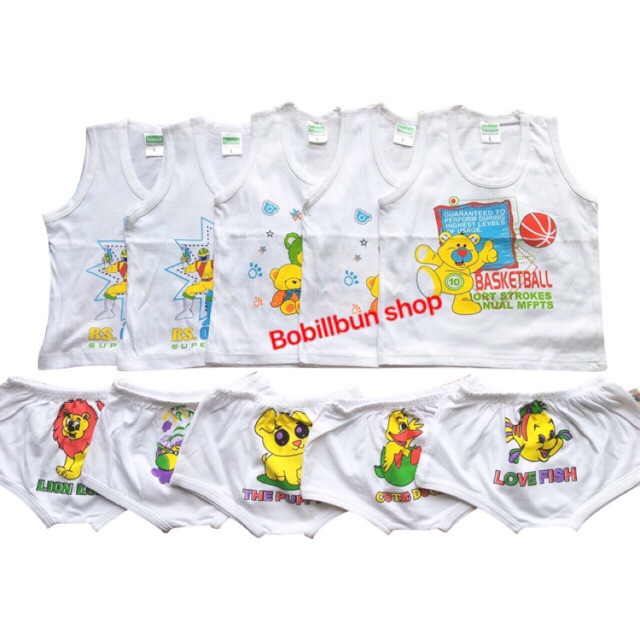 Combo 5 bộ ba lỗ bé trai