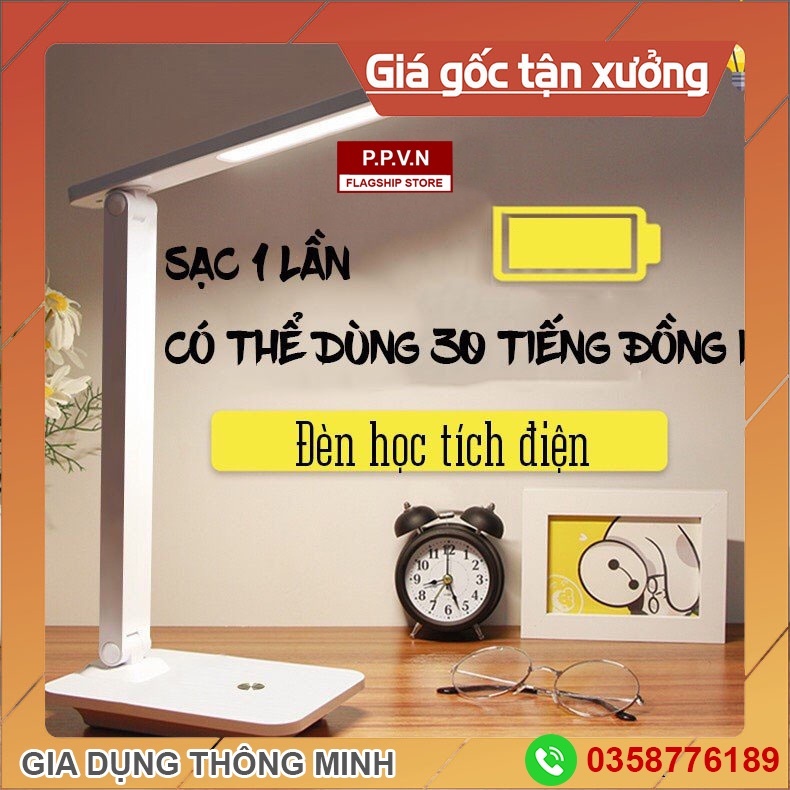 ĐÈN HỌC- ĐÈN BÀN TÍCH ĐIỆN BA MỨC ÁNH SÁNG TÙY CHỈNH TÍCH HỢP SẠC DỰ PHÒNG ĐIỆN THOẠI ÁNH SÁNG TỐT CHỐNG CẬN THỊ