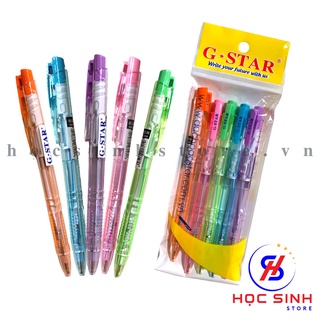 Gói 5 cây bút bi og-38 xanh thái lan hiệu gstar - học sinh store